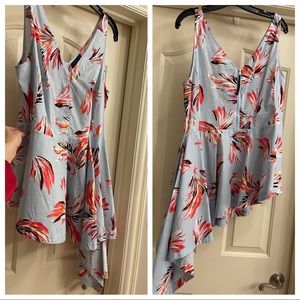 LANE BRYANT ASYMMETRICAL SUMMER BLOUSE